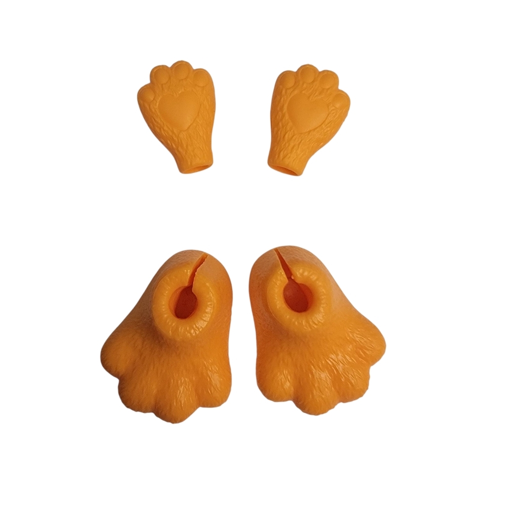 💓 BARBIE Cutie Reveal Doll Shoes Orange Dog Paws + Slipper Feet